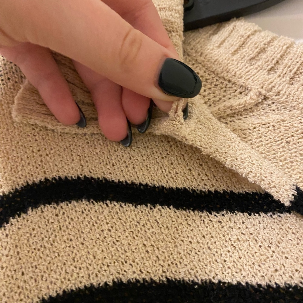 Alex Mill Alice Popover Sweater in Beige Black Stripe - Picture 7 of 12